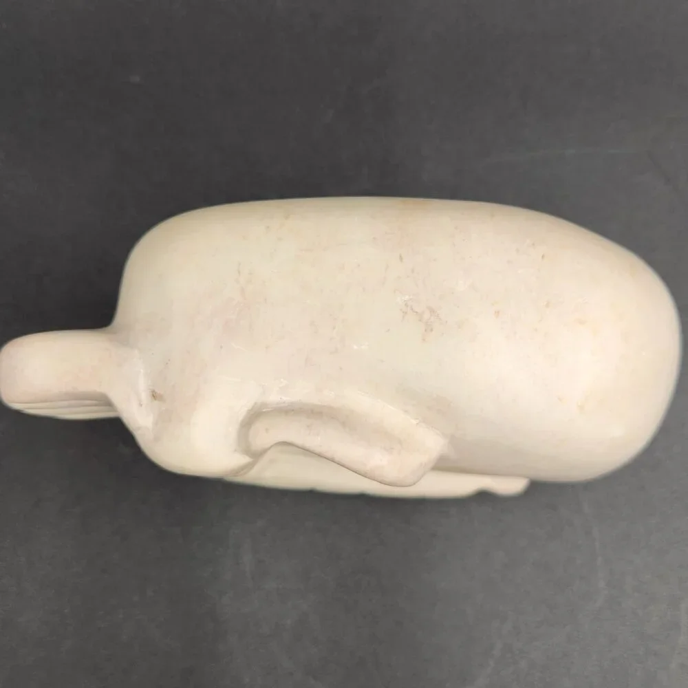 African Soapstone Hand Carved Elephant Trinket Box Carved in Kenya